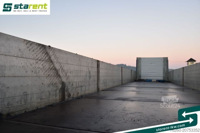 Åben sættevogn Hangler Baustofftrailer Rungentaschen 80cm Bord