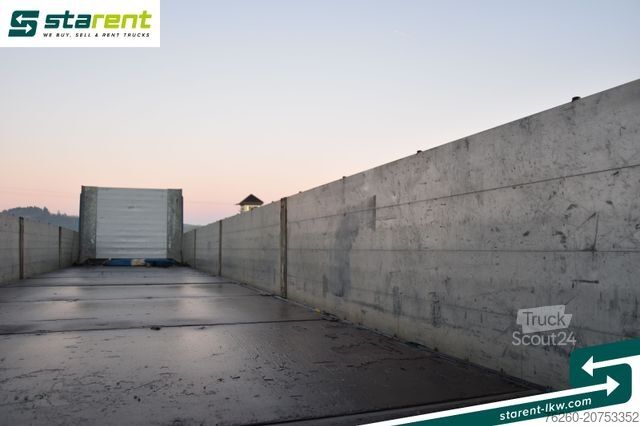 Åben sættevogn Hangler Baustofftrailer Rungentaschen 80cm Bord