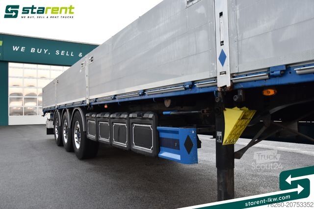 Åben sættevogn Hangler Baustofftrailer Rungentaschen 80cm Bord