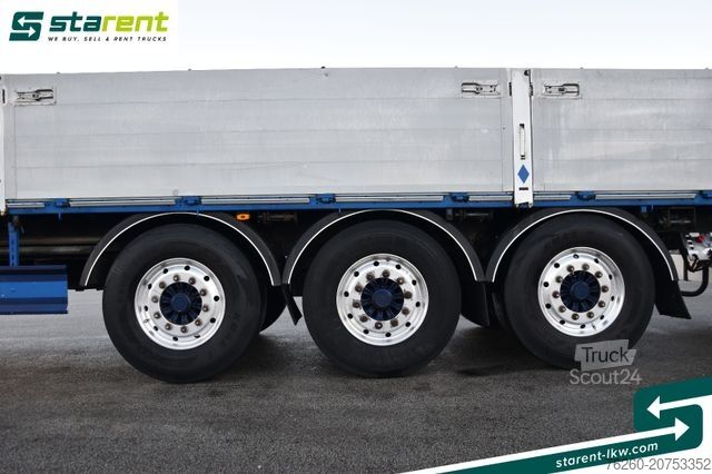 Åben sættevogn Hangler Baustofftrailer Rungentaschen 80cm Bord