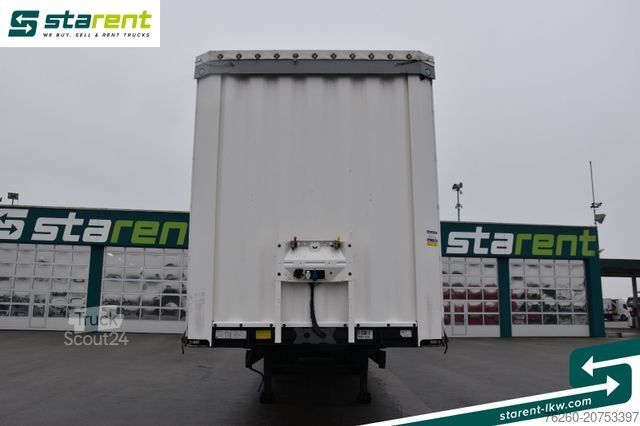 Auflieger mit Pritsche & Plane KRONE Megatrailer Hubdach Liftachse Safe Curtain