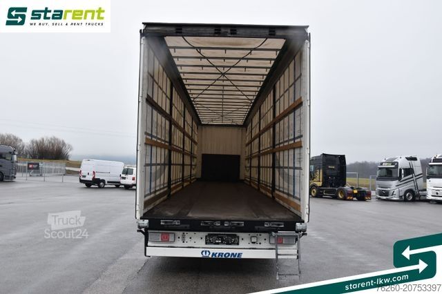 Auflieger mit Pritsche & Plane KRONE Megatrailer Hubdach Liftachse Safe Curtain