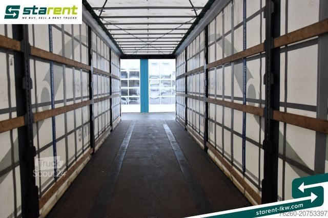 Auflieger mit Pritsche & Plane KRONE Megatrailer Hubdach Liftachse Safe Curtain