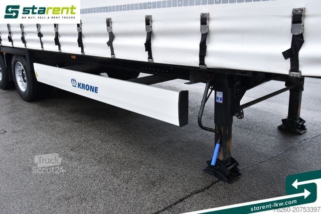 Auflieger mit Pritsche & Plane KRONE Megatrailer Hubdach Liftachse Safe Curtain