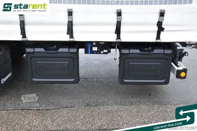 Auflieger mit Pritsche & Plane KRONE Megatrailer Hubdach Liftachse Safe Curtain