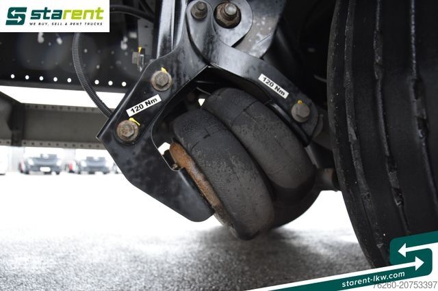 Auflieger mit Pritsche & Plane KRONE Megatrailer Hubdach Liftachse Safe Curtain