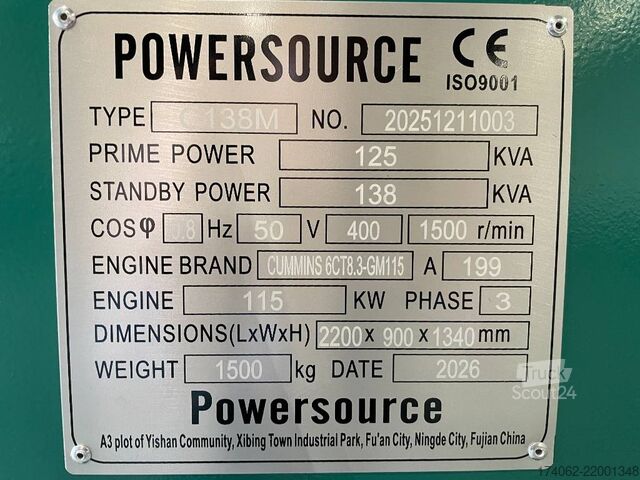 Agregado Cummins 6CT8.3-GM115 - 138 kVA Marine Genset - DPX-19752