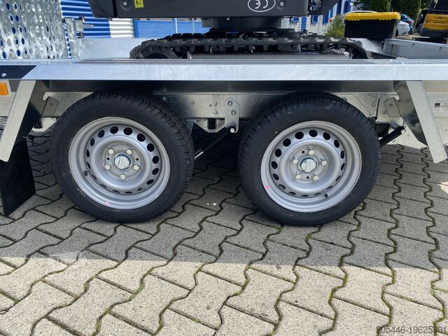 Alçak yükleyicili mini ekskavatör + aksesuar paketi Berger Kraus BK1000JS mit Schwenkarm *HERBSTAKTION*