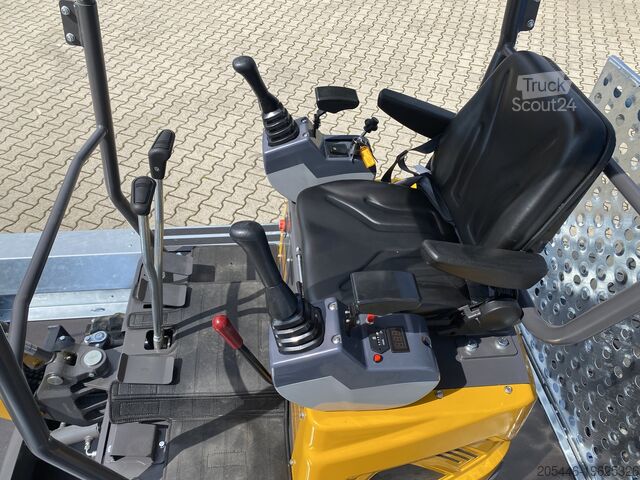 Alçak yükleyicili mini ekskavatör + aksesuar paketi Berger Kraus BK1000JS mit Schwenkarm *HERBSTAKTION*