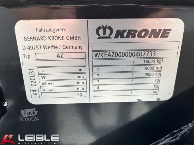 Remorque à châssis interchangeable KRONE AZ*BDF-Lafette*BPW EcoPlus-Achsen*Standard*