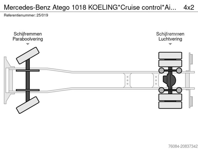Koffer Mercedes-Benz Atego 1018 KOELING*Cruise control*Airconditioni...