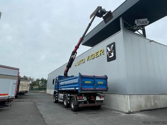 Camion-benne avec grue Mercedes-Benz Arocs 3342 *6x6*meegestuurd as*2zijdige kipper*...