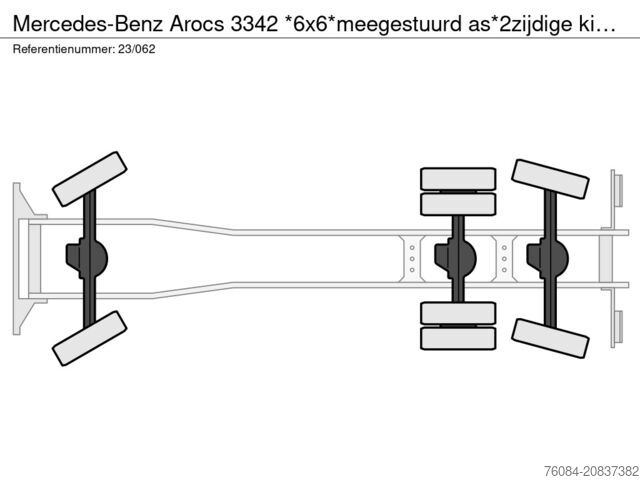 3-zijdige kipper Mercedes-Benz Arocs 3342 *6x6*meegestuurd as*2zijdige kipper*...