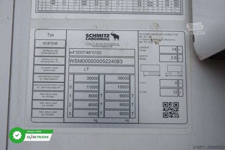 Semirremolque frigorífico SCHMITZ CARGOBULL SKO FP 60 ThermoKing SLXi 300