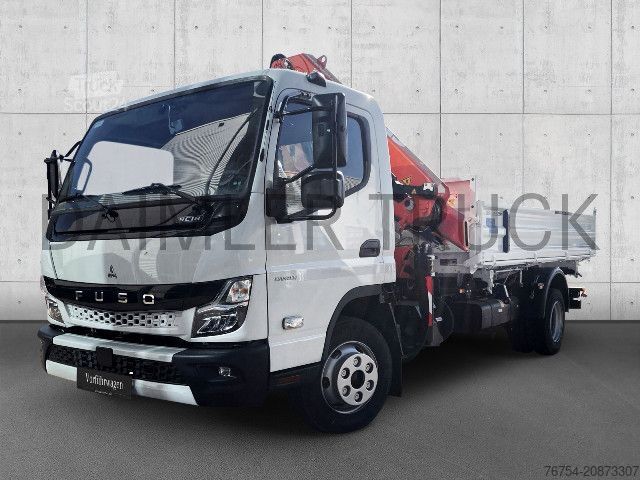 Camión volquete FUSO Mitsubishi Canter 9C18 AMT Kran Kipper Klimaaut.