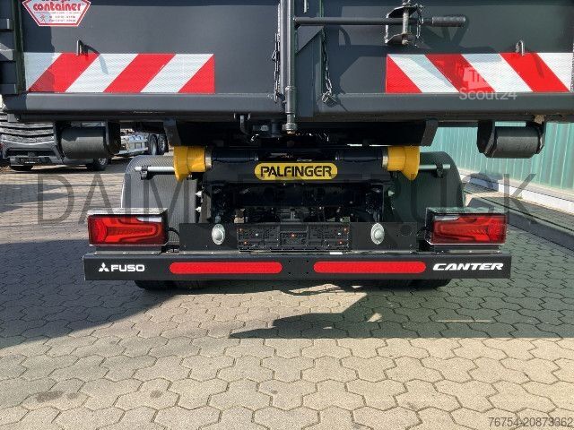 Camión portacontenedores de gancho FUSO Mitsubishi eCanter 9C18 M-Bat Abroller Klima