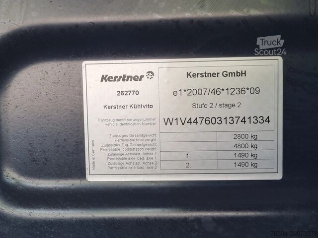 Kühlkastenwagen Mercedes-Benz Vito 114 CDI Koelwagen Kerstner ST 230V 0'C Euro 6