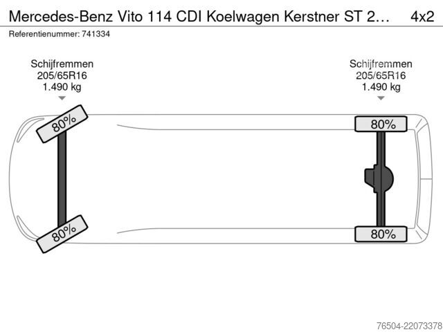 Soğutuculu panelvan Mercedes-Benz Vito 114 CDI Koelwagen Kerstner ST 230V 0'C Euro 6
