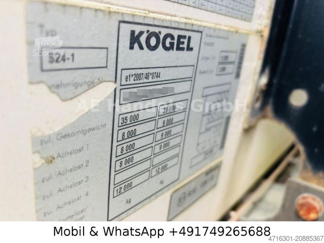 Odprta polprikolica s ponjavo KÖGEL SN 24-1*Alcoa/Edscha/Tautliner/Liftachse/AirPipe