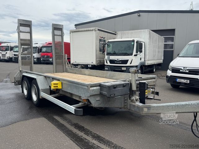 Žemagrindė platforma priekaba HUMBAUR B3AB, VERZINKT, RAMPEN,  7.580 KG  NUTZLAST