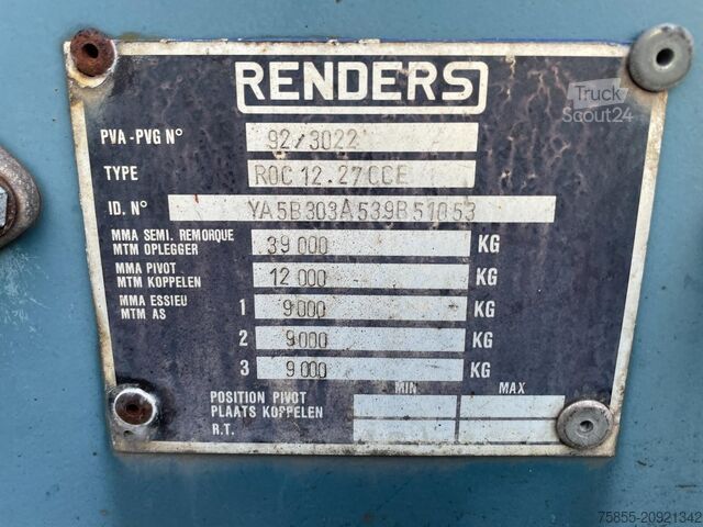 Transport de conteneurs Renders ROC 12.27 CCE 20/30 FT Tipping-Kipper / BPW Axl...