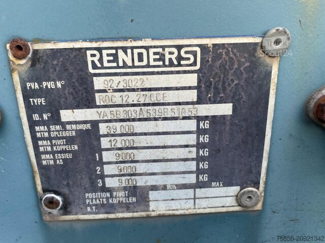 Transport de conteneurs Renders ROC 12.27 CCE 20/30 FT Tipping-Kipper / BPW Axl...