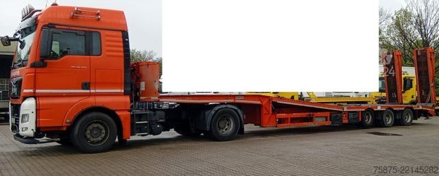 Alacsony rakfelületű félpótkocsi MEUSBURGER Meusburger MTS-3 Bridge Ramps Winch