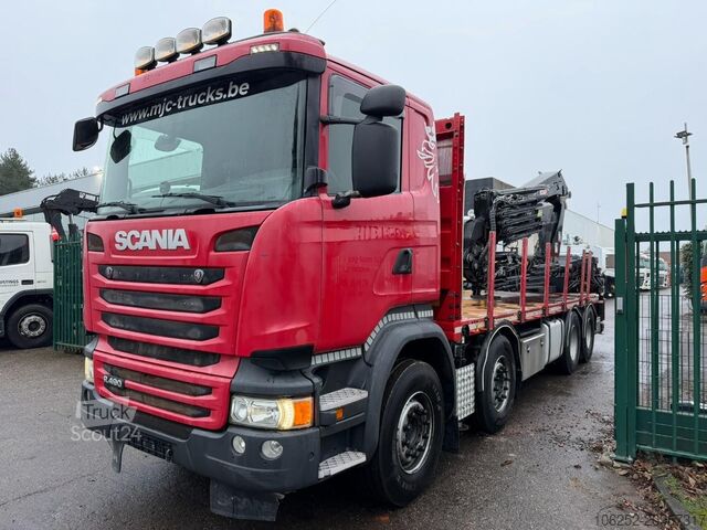 Camião-grua Scania R490 8x4 + CRANE HIAB 377 E-4 HIPRO + JIB 100 X...