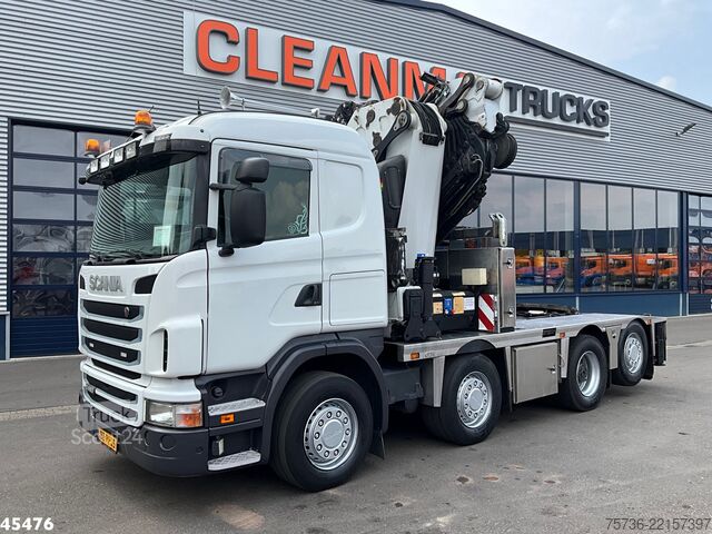 Ciężarówka z dźwigiem Scania G 480 HMF 85 Tonmeter laadkraan + Fly-Jib