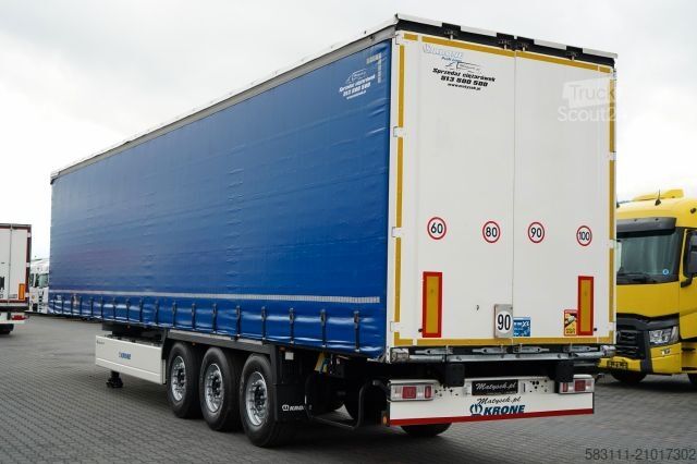 Auflieger mit Pritsche & Plane KRONE FIRANKA / STANDARD  / KOSZ NA PALETY / PLANDEKA