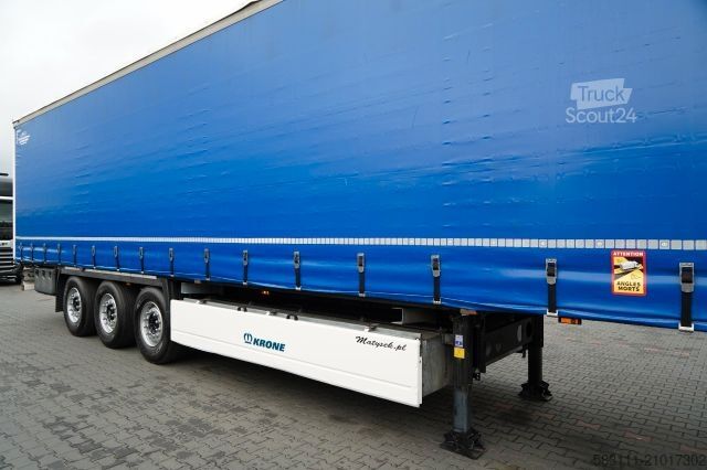 Auflieger mit Pritsche & Plane KRONE FIRANKA / STANDARD  / KOSZ NA PALETY / PLANDEKA