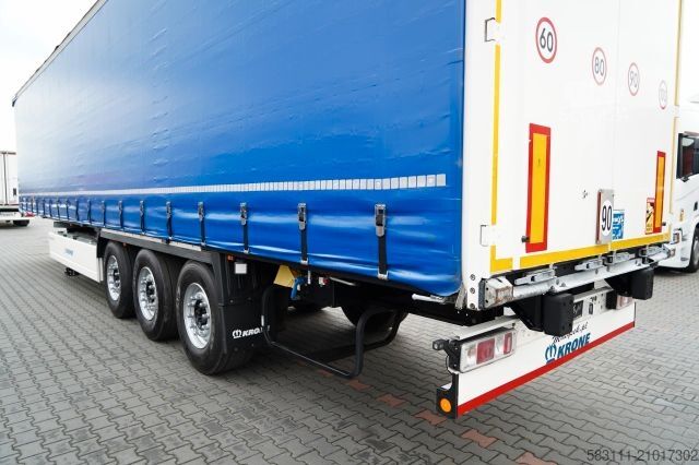 Auflieger mit Pritsche & Plane KRONE FIRANKA / STANDARD  / KOSZ NA PALETY / PLANDEKA