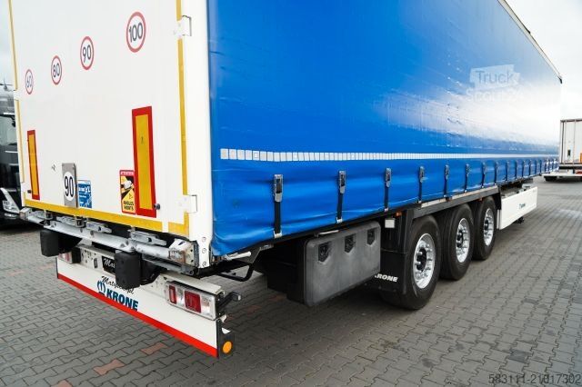 Auflieger mit Pritsche & Plane KRONE FIRANKA / STANDARD  / KOSZ NA PALETY / PLANDEKA