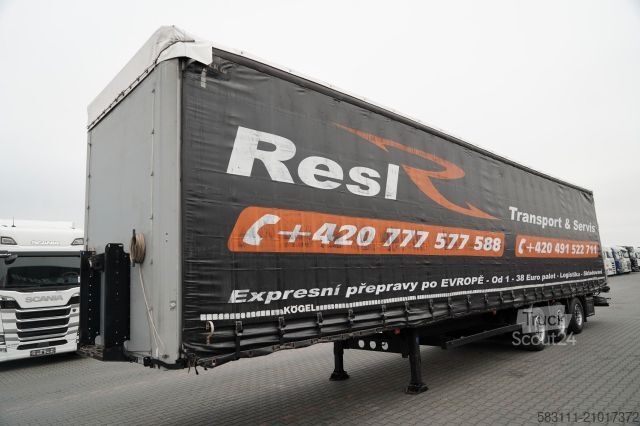 Auflieger mit Pritsche & Plane KÖGEL FIRANKA / MEGA / O? PODNOSZONA / OSIE SAF / DACH