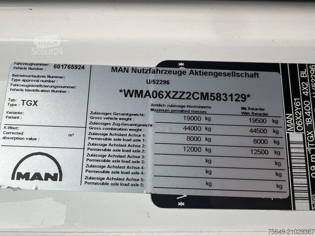 Бортовой грузовик MAN TGX 18.400 4X2 BL TGX 18.400 4X2 BL, Fahrschule, 2x AHK, 6 Sitzer
