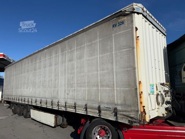 Semi-remorque bâchée KRONE 3 Achs Mega Liftachse PalKasten TÜV12/25 LasiXL