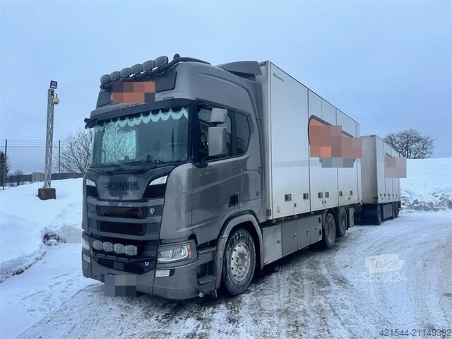 Kuffert Scania R530 box truck with 2023 Trailerbygg box trailer –