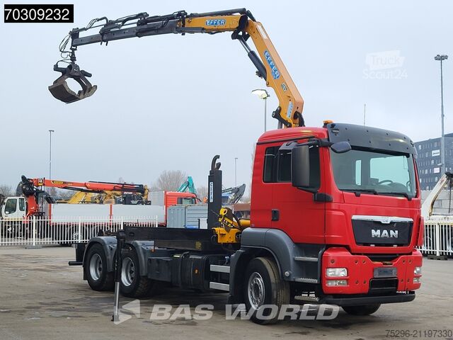 Hook arm system MAN TGS 26.400 TGS 6X4 Effer 155 Crane + Hooklift F...