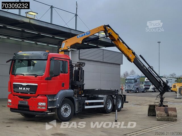 Hook arm system MAN TGS 26.400 TGS 6X4 Effer 155 Crane + Hooklift F...