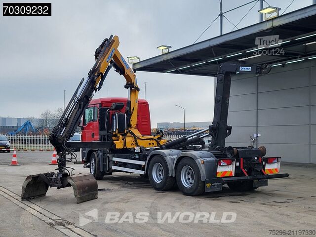 Hook arm system MAN TGS 26.400 TGS 6X4 Effer 155 Crane + Hooklift F...