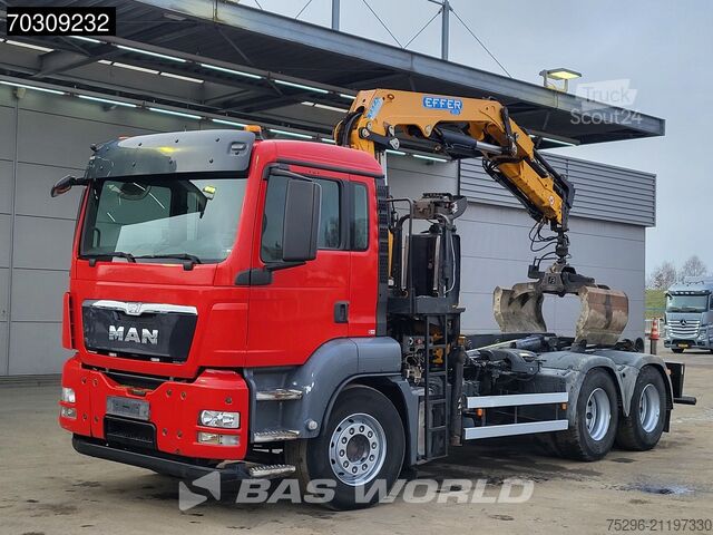 Hook arm system MAN TGS 26.400 TGS 6X4 Effer 155 Crane + Hooklift F...