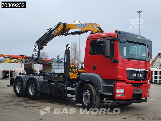 Hook arm system MAN TGS 26.400 TGS 6X4 Effer 155 Crane + Hooklift F...