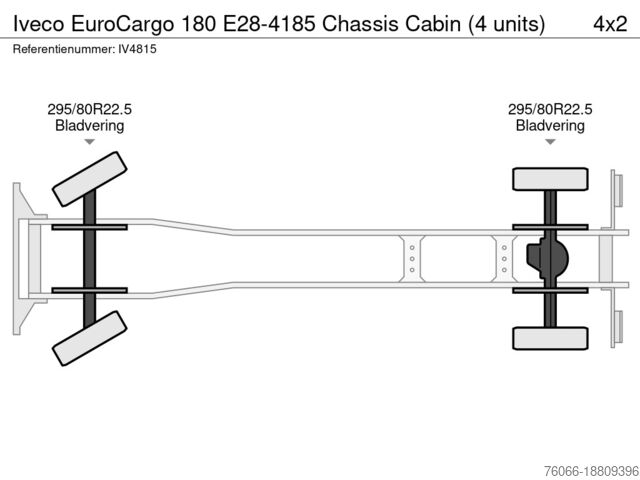 Châssis avec cabine Iveco EuroCargo 180 E28-4185 Chassis Cabin (4 units)