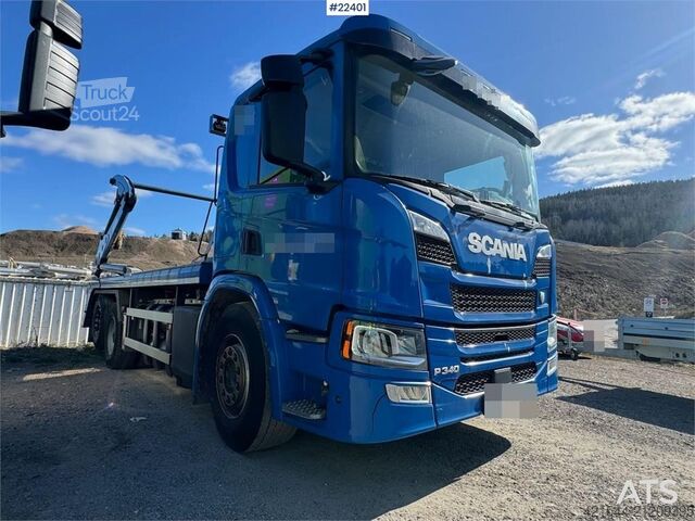 Portal arm system Scania P340 6x2 Skip Loader with Joab Body WATCH VIDEO