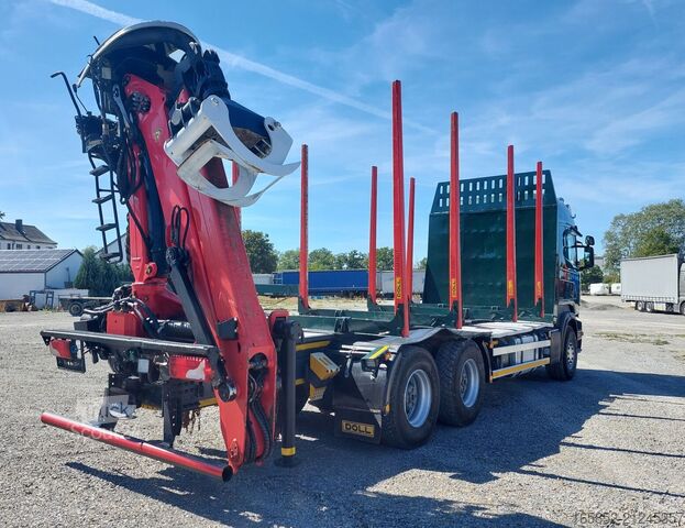 Log transporter Scania R490 6x4 Euro 6 Kurzholz Palfinger AHK (2)