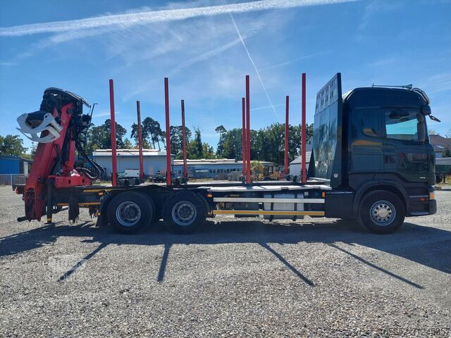 Log transporter Scania R490 6x4 Euro 6 Kurzholz Palfinger AHK (2)