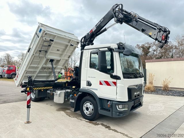 Autokran MAN TGL 12.220 Kipper KRAN 14m FUNK Greifer  AHK