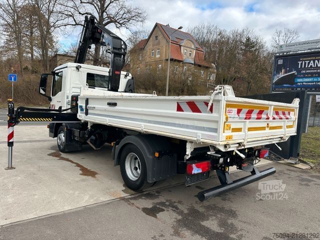 Autokran MAN TGL 12.220 Kipper KRAN 14m FUNK Greifer  AHK