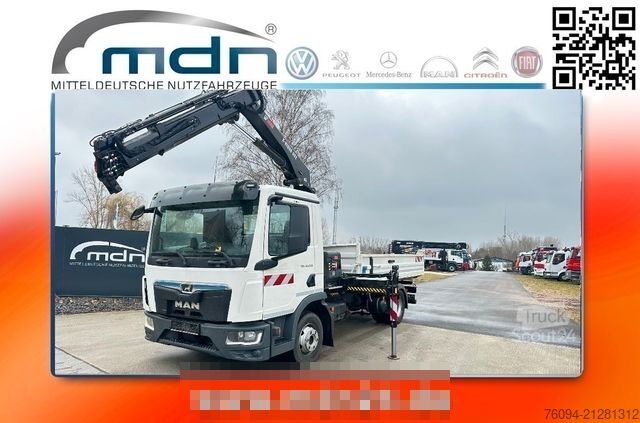 Dreiseitenkipper LKW MAN TGL 12.220 Kipper KRAN 14m FUNK Greifer  AHK