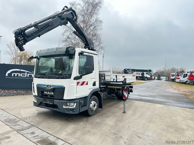 Kipper LKW MAN TGL 12.220 Kipper KRAN 14m FUNK Greifer  AHK